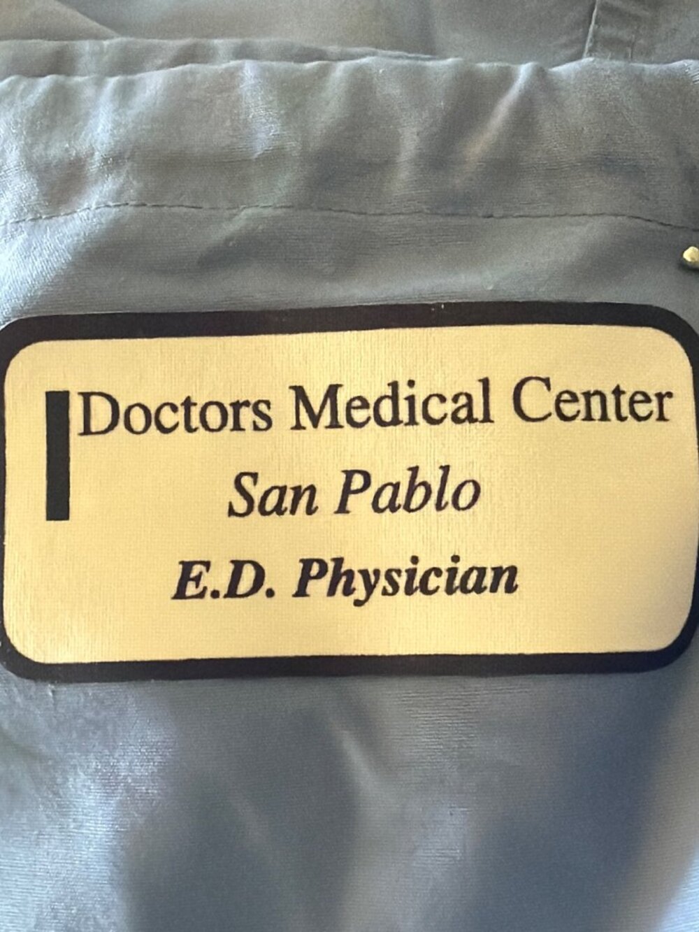 Doctors Medical Center San Pablo Blue Scrub Pants With Drawstring Waist M - Picture 3 of 4